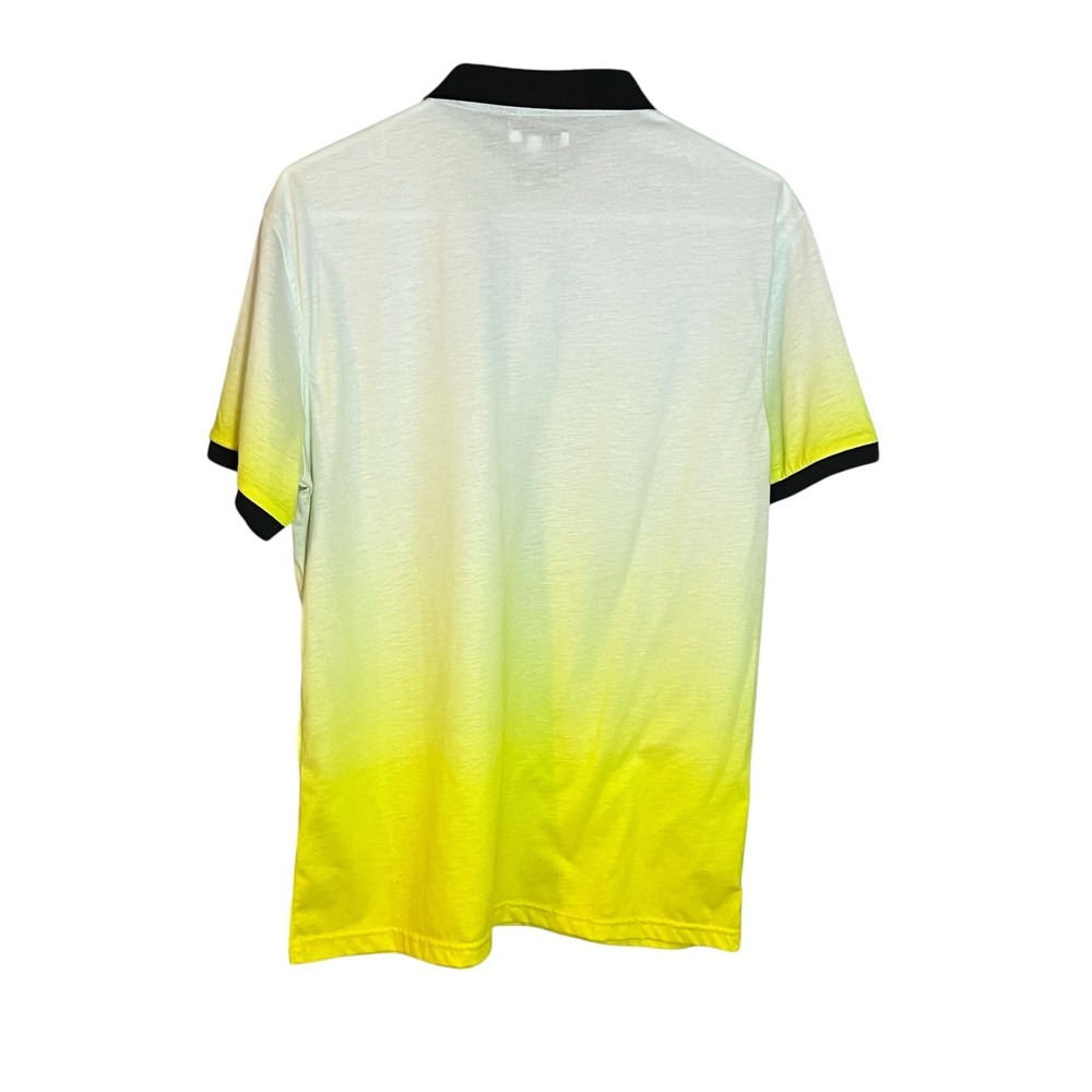 Fashion Nova Men's Ombre Short Sleeve Polo Shirt Yellow M - Picture 5 of 5